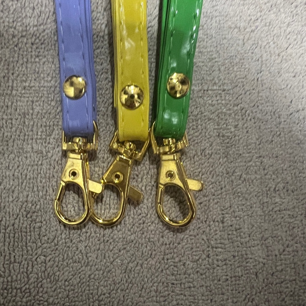 Colorful Keychain Straps with Gold Hardware